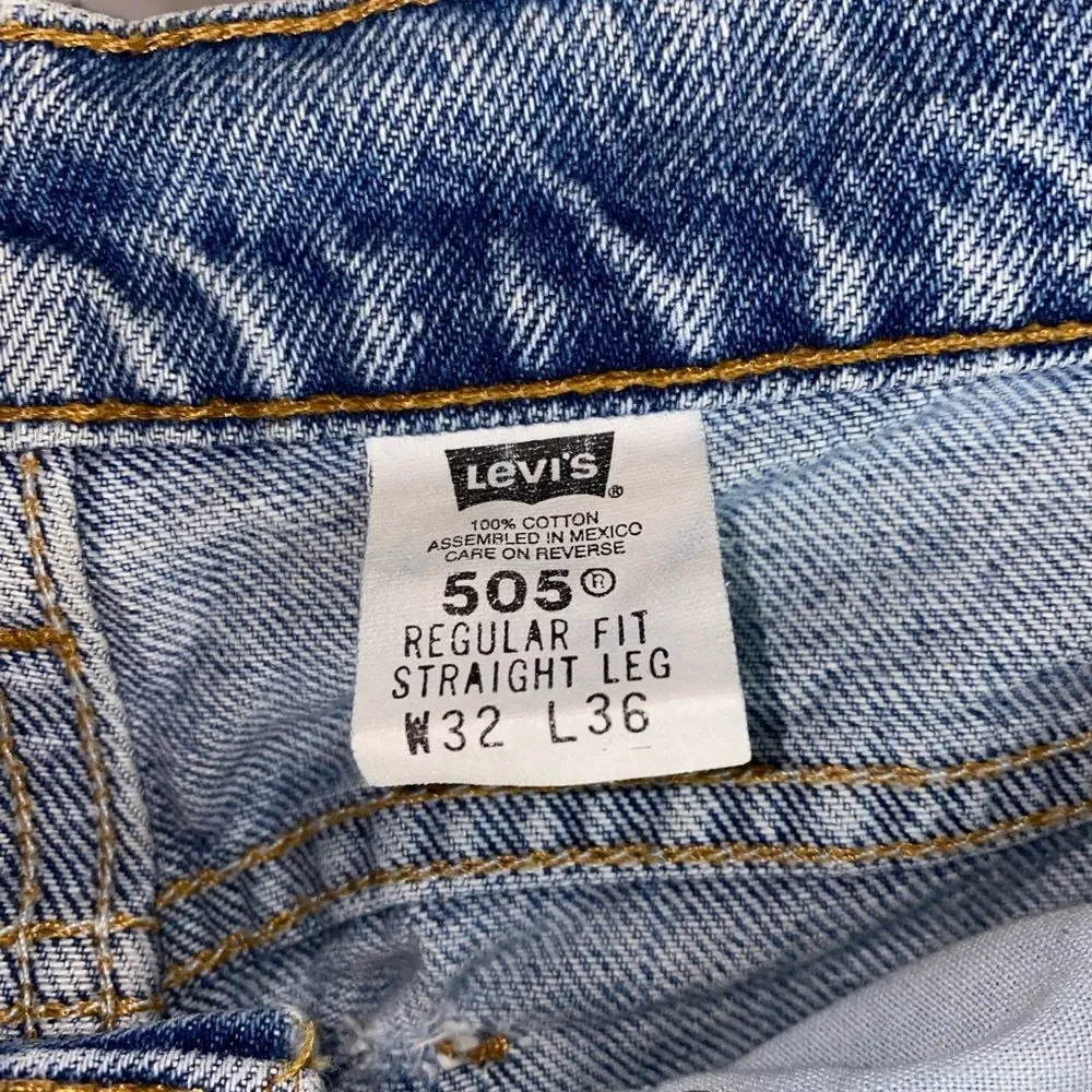 Men’s Levi's 505 Light Stone Wash Regular Fit Straight Leg Jeans 36